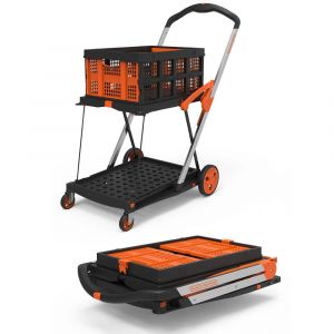 Black+Decker BH204 20/40/50 Kg Profesyonel Katlanabilir Çift Katlı Alışveriş Sepeti / Taşıma Arabası