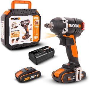 WORX WX279 20Volt/2.0Ah Li-ion Çift Akülü Şarjlı 300Nm Kömürsüz Profesyonel Somun Sıkma