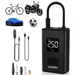 KOBB KB425 12V / Şarjlı Li-ion 150 PSI Dijital Göstergeli Akıllı Lastik Şişirme Pompası+ Powerbank + SOS + Led Lamba