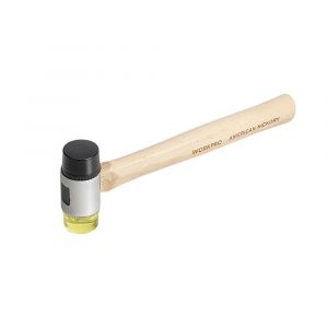 WORKPRO WP241050 35mm Ahşap Saplı Çift Başlı Hassas Lastik Çekiç