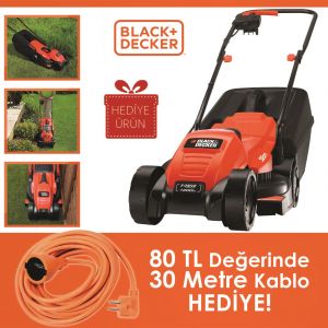 Black&Decker EMAX32S 1200Watt 32cm Elektrikli Çim Biçme Makinası