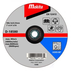 Makita D-18580 Kesme Diski 180x3mm Metal 50 Adet